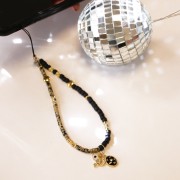 Ciondolo occhi blu con Ossido di zirconio 8x10.5 mm - Blu / Dorato x1