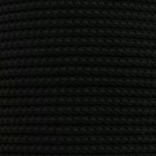 Cordone in polyester intrecciata 2 mm - Nero x1m