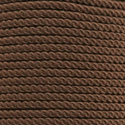 Cordone in polyester intrecciata 2 mm - Marrone x1m