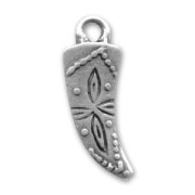 Ciondolo dente di squalo mm. 27 argentato antico x1|raw }}