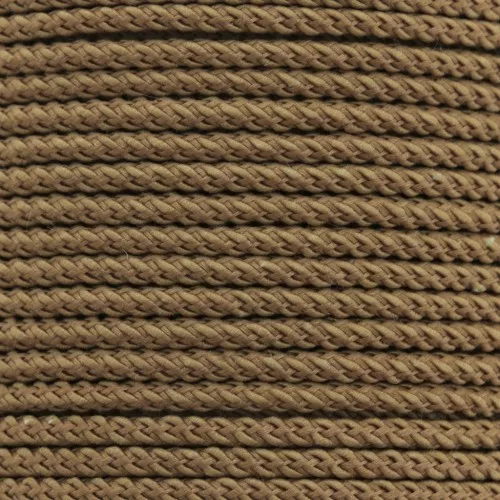 Cordone in polyester intrecciata 2 mm - Cammello x1m