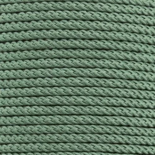 Cordone in polyester intrecciata 2 mm - Verde foglia x1m