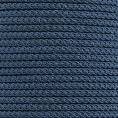 Cordone in polyester intrecciata 2 mm - Blu marino x1m
