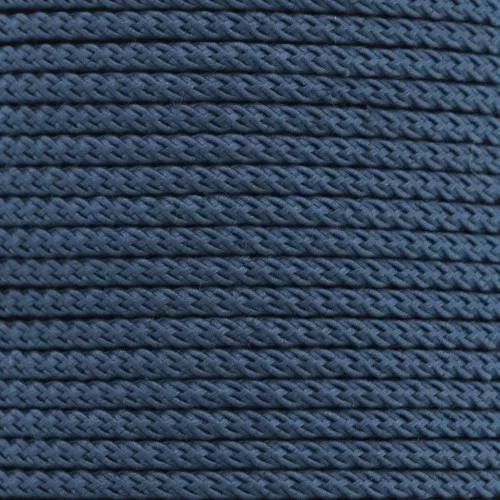 Cordone in polyester intrecciata 2 mm - Blu marino x1m