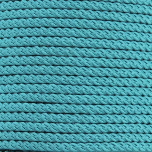 Cordone in polyester intrecciata 2 mm - Turchese x1m