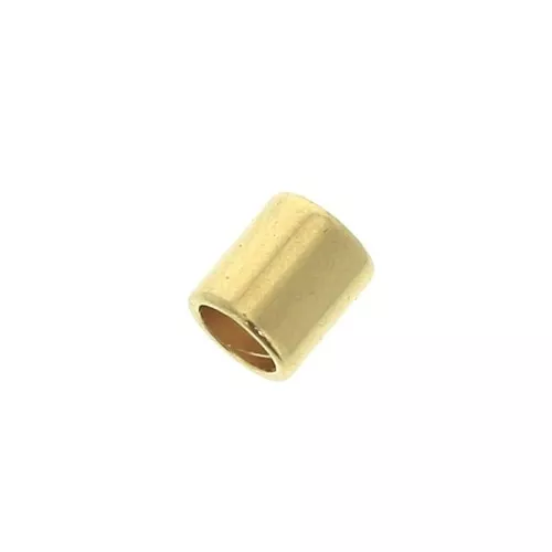 Chiusura del tubo di finitura per cordone 2.5 mm - Dorato con oro fino x10