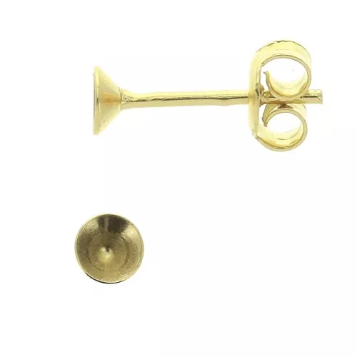 Orecchini per cabochon PureCrystal 1088 4 mm Argento 925 Dorato x2
