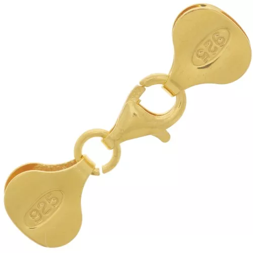 Chiusura moschettone 9 mm per Miyuki 11/0 6 Argento dorato con oro fino x1