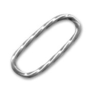 Intercalari ovali decorati mm. 24 argentato antico x10