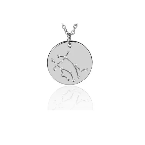 Pendente costellazione Gemelli 20 mm con anello aperto - Acciaio inox x1