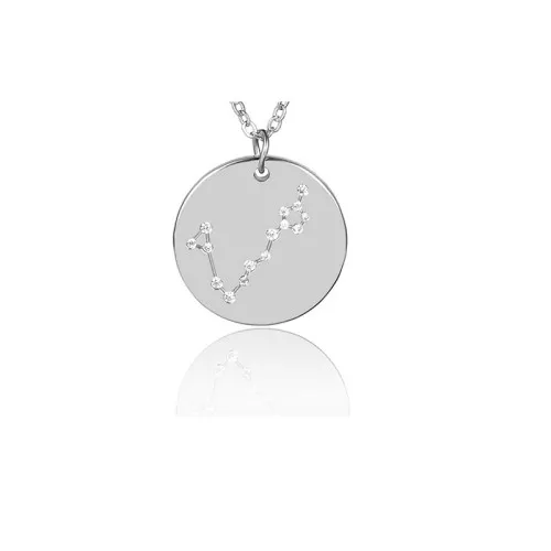 Pendente costellazione Pesce 20 mm con anello aperto - Acciaio inox x1