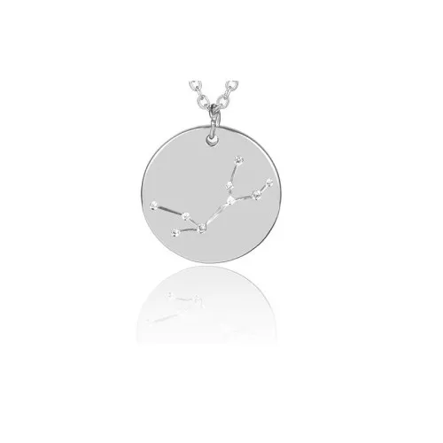 Pendente costellazione Vergine 20 mm con anello aperto - Acciaio inox x1