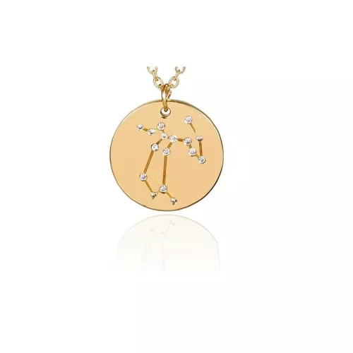 Pendente costellazione Sagittario 20mm con anello aperto - Acciaio inox dorato x1