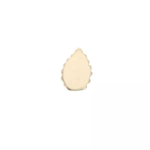 Elemento forma di foglia da incollare 7x5 mm in Gold filled x1