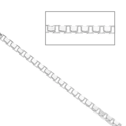 Catena a maglia veneziana 1 mm in Argento 925 x cm.50