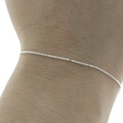 Catena a maglia veneziana 1 mm in Argento 925 x cm.50