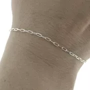 Catena maglia rettangolare 1.85 mm  Argento 925 x 50 cm