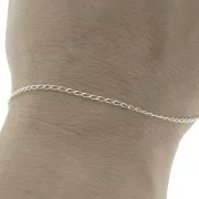 Maglia catena del cavallo / Specchio di Bilbao 1.55 mm Argento 925 x 50 cm