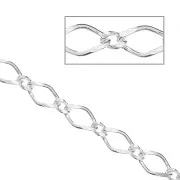 Catena a maglia Figaro alternanza specchio (1x1) 2.85 mm Argento 925 x50 cm