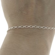 Catena a maglia Figaro alternanza specchio (1x1) 2.85 mm Argento 925 x50 cm