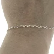 Catena a maglia Figaro alternanza specchio (1x1) 2.85 mm Argento 925 x50 cm