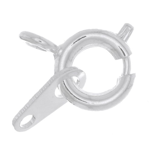 Anello a molla argentata mm. 6 x144