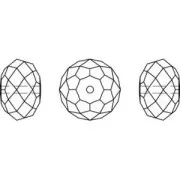 Sfera schiacciata PureCrystal 5040 mm. 6 Black Diamond x1