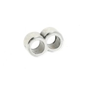 Passante slider 8.5x5 mm per 2 cordoni 2.5 mm - Placcatura Argento Antico x1|raw }}