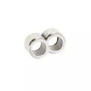 Passante slider 8.5x5 mm per 2 cordoni 2.5 mm - Placcatura Argento Antico x1