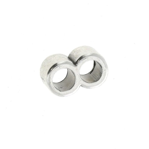 Passante slider 8.5x5 mm per 2 cordoni 2.5 mm - Placcatura Argento Antico x1