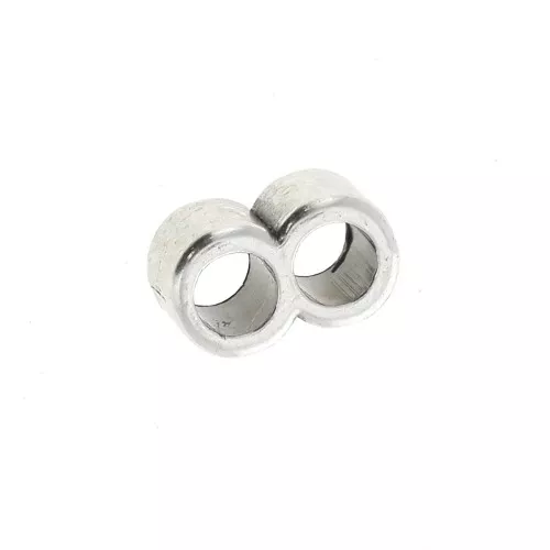 Passante slider 8.5x5 mm per 2 cordoni 2.5 mm - Placcatura Argento Antico x1