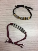 Passante slider 8.5x5 mm per 2 cordoni 2.5 mm - Placcatura Argento Antico x1