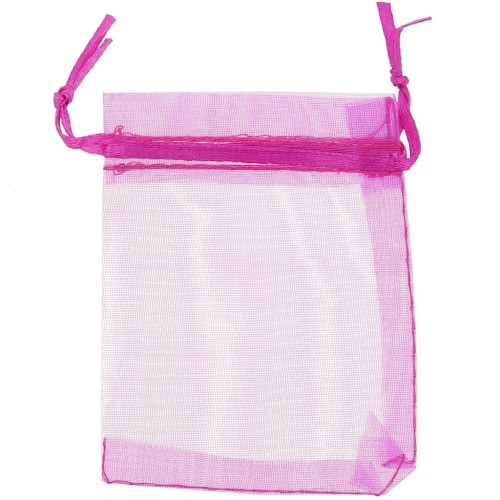 Sacchetti in organza 100x120 mm fucsia x20