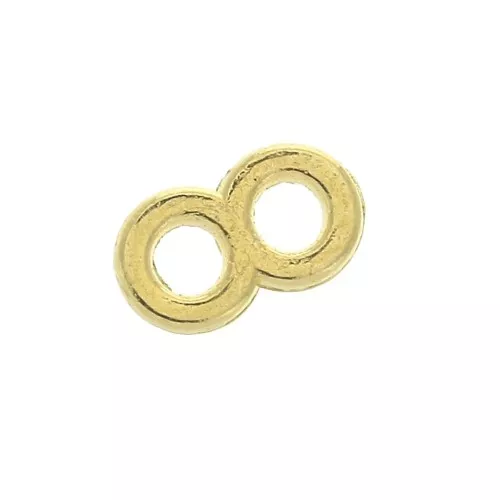 Pulsante slider 8x4.5 mm per 2 cordoni 2 mm - Dorato con oro fino x1