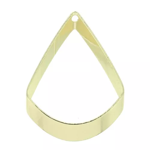 Pendente triangolo vuoto 28x20.5 mm in ottone - Dorato x1