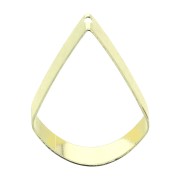 Pendente triangolo vuoto 28x20.5 mm in ottone - Dorato x1