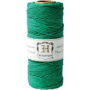 Bobina di 62 metri filo di canapa Hemp Cord 1.1 mm Green