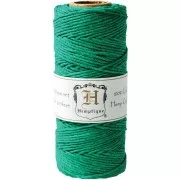 Bobina di 62 metri filo di canapa Hemp Cord 1.1 mm Green