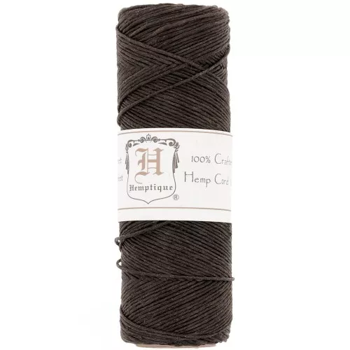 Bobina di 62 metri filo di canapa Hemp Cord 1.1 mm Marrone foncé