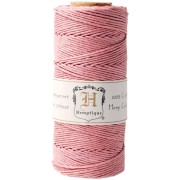 Bobina di 62 metri filo di canapa Hemp Cord 1.1 mm Vieux Rosa