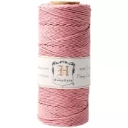 Bobina di 62 metri filo di canapa Hemp Cord 1.1 mm Vieux Rosa
