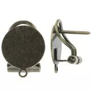 Orecchini clip con perno chiuso per orecchie forate - 12 mm Bronzo x2