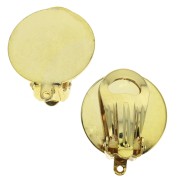 Orecchini clip con perno chiuso per le orecchie non forate- 18 mm Dorato oro fix2|raw }}