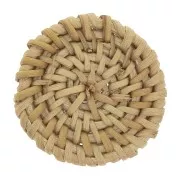 Disco in rattan 42 mm Naturale x1