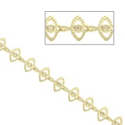 Catena maglia forma dell'occhio 6.8 mm - Dorato x50 cm
