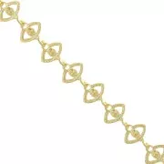 Catena maglia forma dell'occhio 6.8 mm - Dorato x50 cm