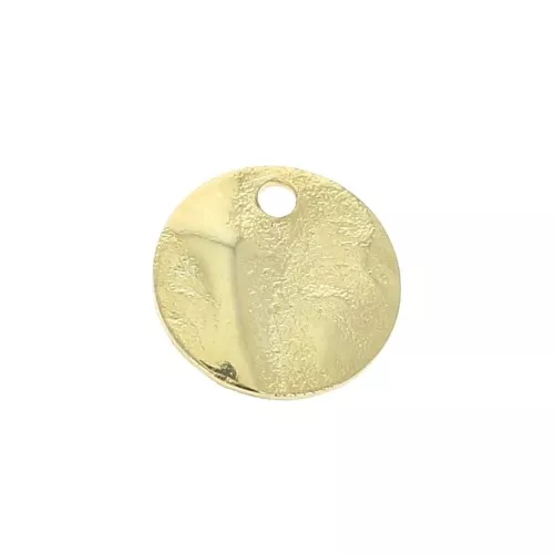 Sequins pastilles spiegazzati in ottone 8 mm - Dorato x10