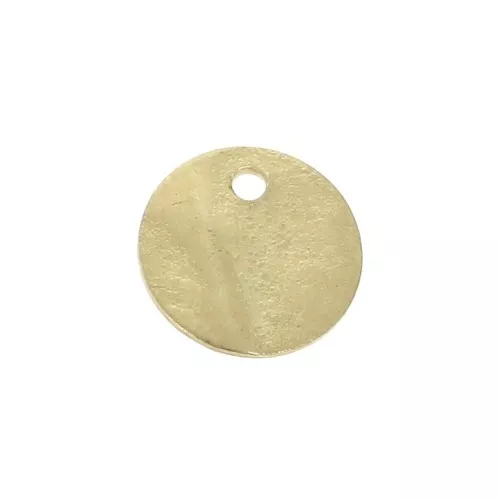 Sequins pastilles spiegazzati in ottone 8 mm - Dorato con oro fino Mat x10