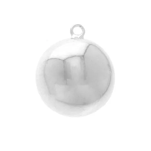 Ciondolo gravidanza Bola con anello in ottone 29x24.5 mm - Argentato x1