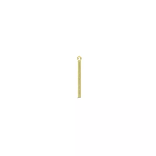Pendente a barra rotonda con anello in ottone 22.5x2 mm - Dorato con oro fino x1